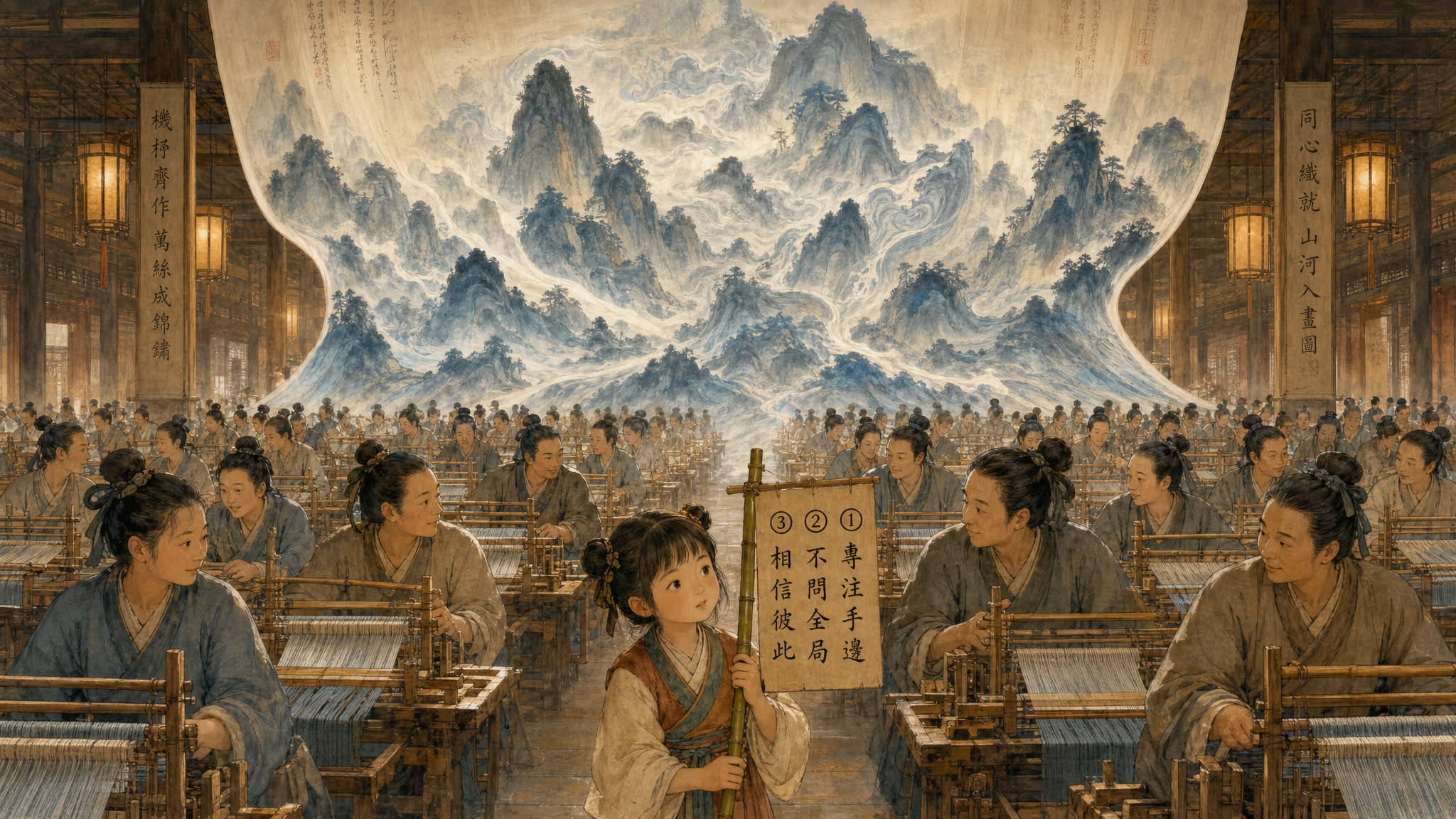 那幅沒有圖樣的綢 插圖